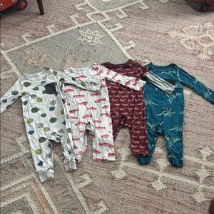 Tea Collection Kids One Piece Set - Gray, Red, Teal